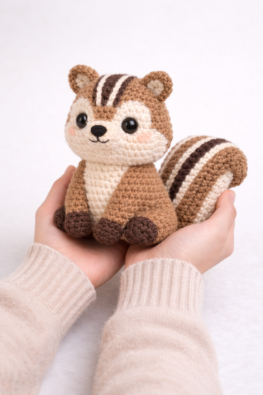 Easy Amigurumi Chipmunk Crochet Pattern - Beginner Friendly  (PDF Download)
